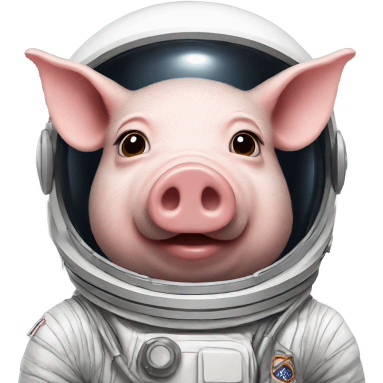 Pig wearing an astronaut costume  emoji