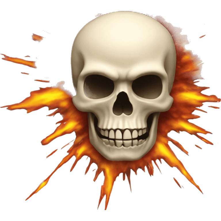 Skull with exploding head emoji