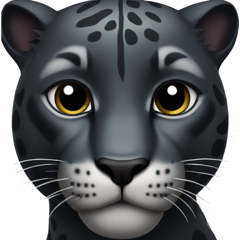 Black panther animal, face emoji