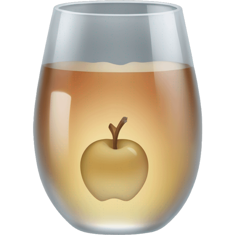 Apple cider in cold glass emoji