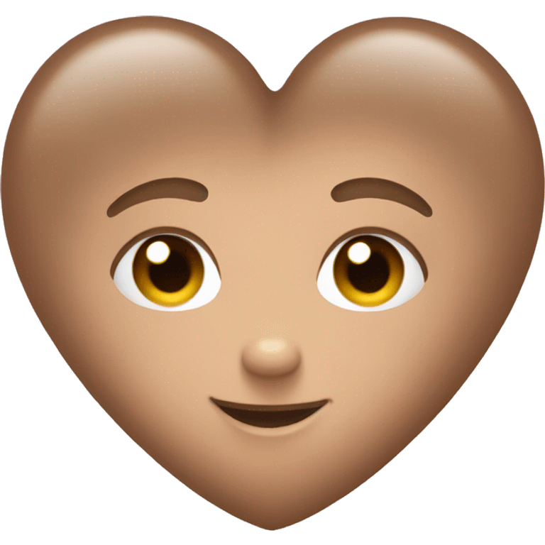 pastel brown heart emoji