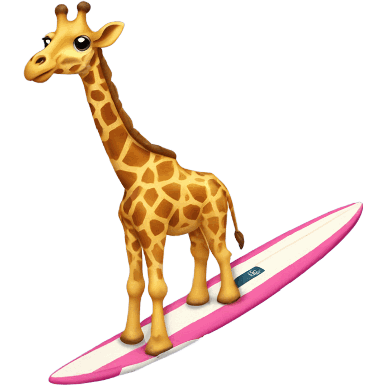 Giraffe with surfboard emoji