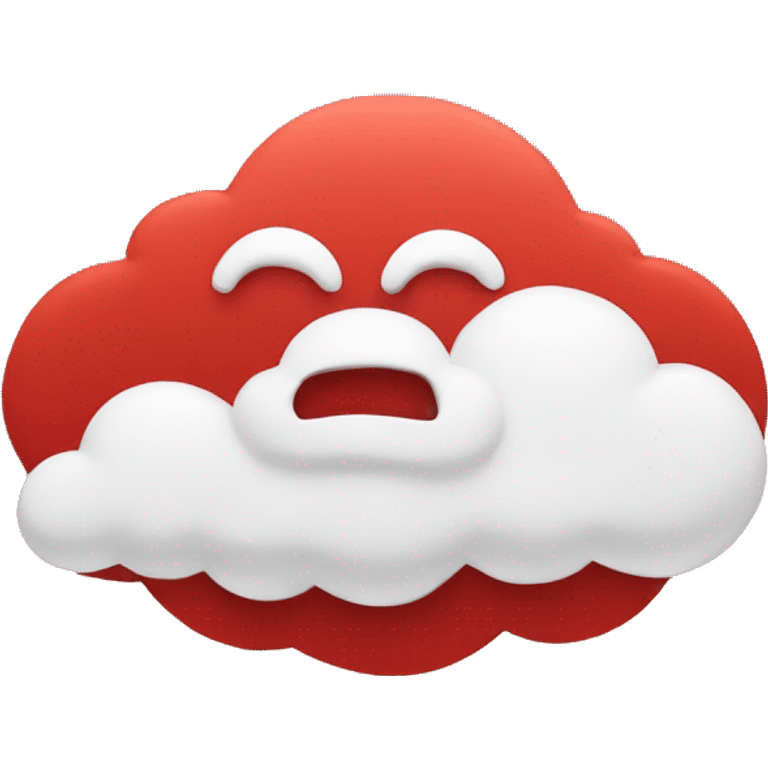 red cloud with white border emoji