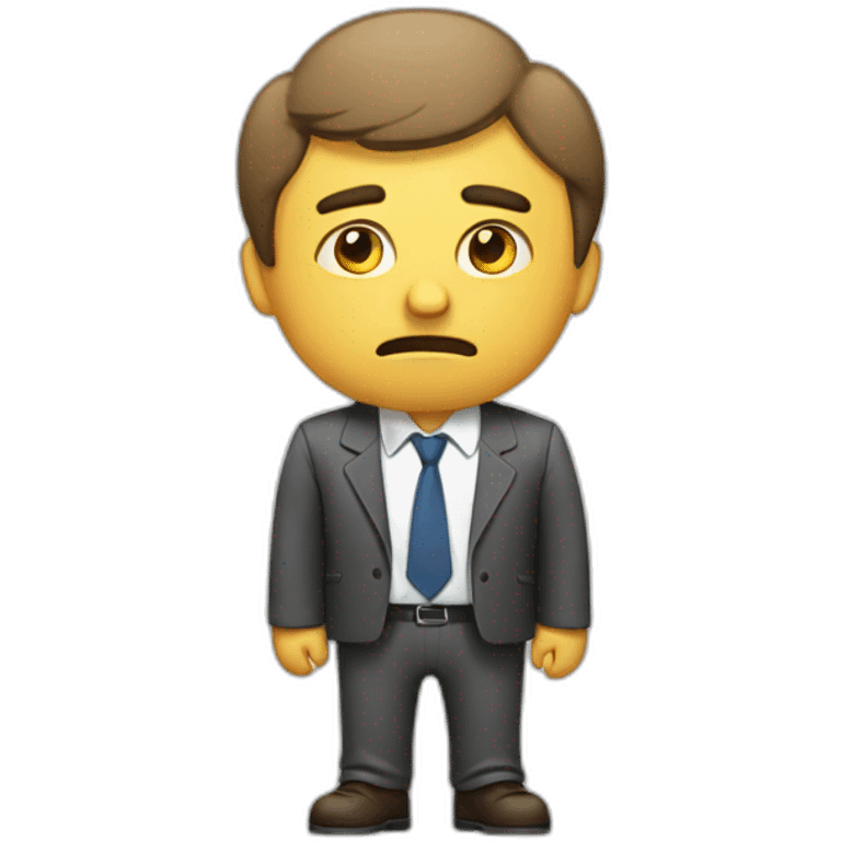 Sad officeman emoji