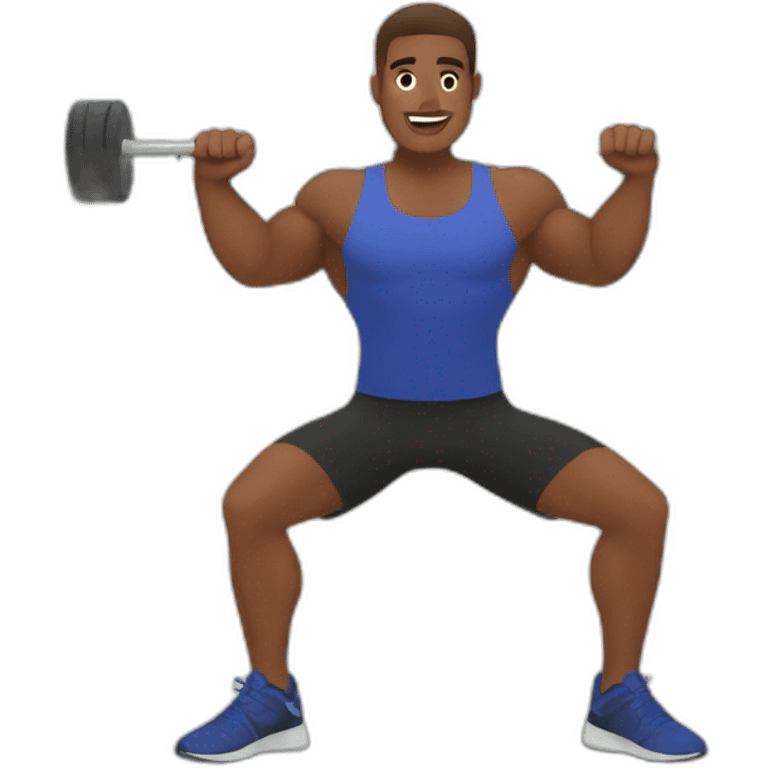 hombre entrenando en el gimnasio emoji