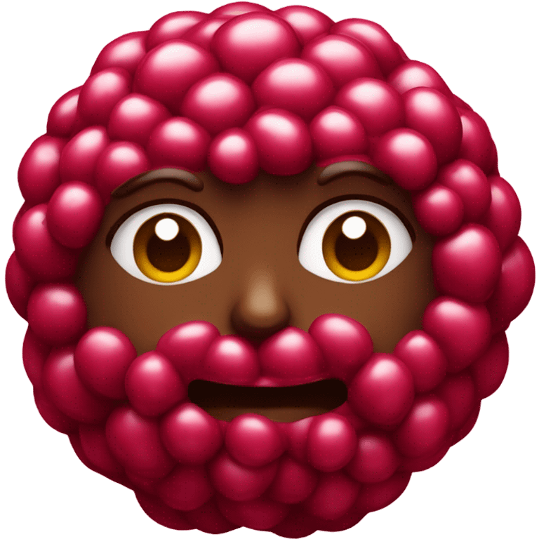 raspberry in chocolate emoji