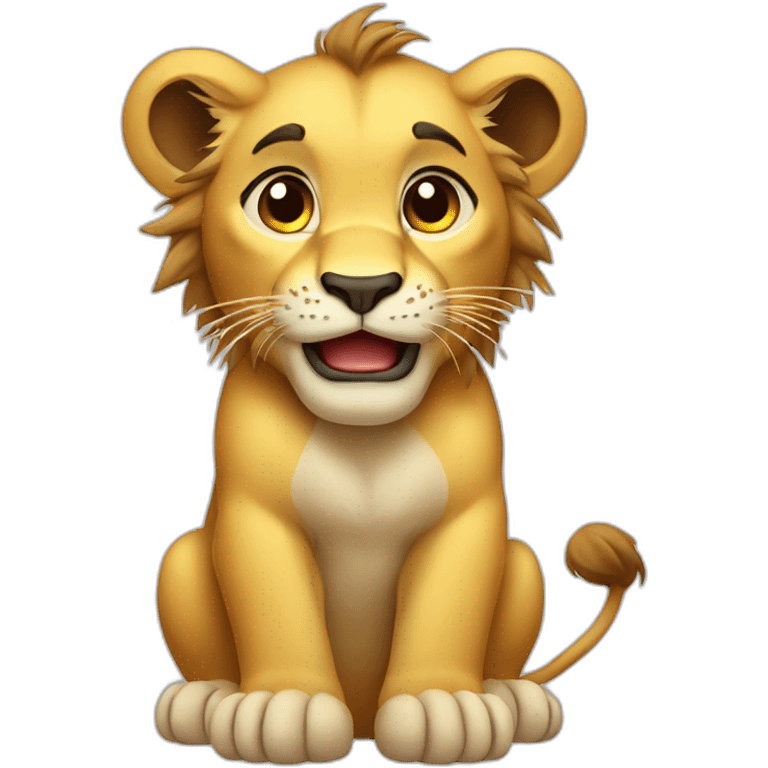 The lion cub is crying emoji