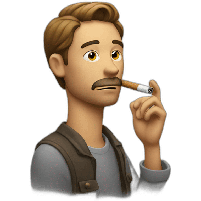 a-man-smoking-with-rolling emoji