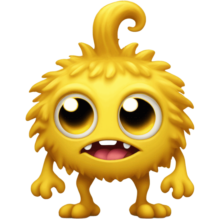 kind funny yellow baby monster emoji