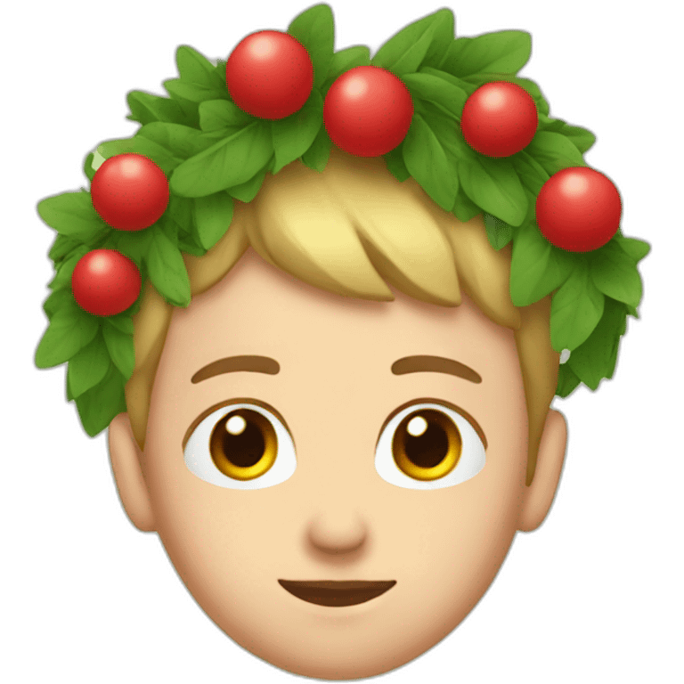 wreath on head emoji