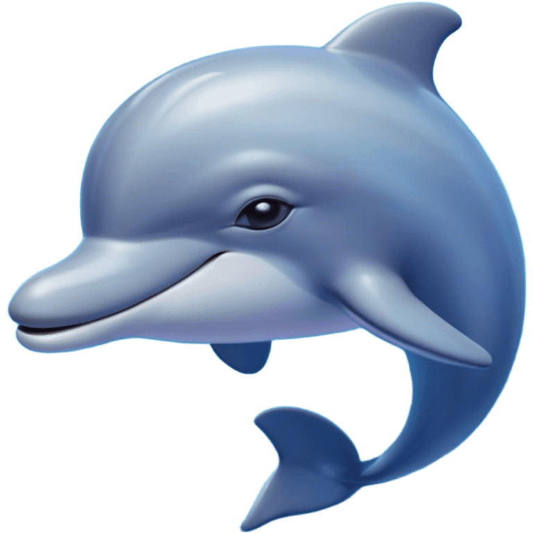 Cinematic Dreamy Dolphin Portrait Emoji, Floating serenely in a gentle sea of soft light, with a relaxed, streamlined body and half-closed, drowsy eyes that reflect a peaceful underwater lullaby, and a subtle, contented smile, Simplified yet irresistibly adorable features, highly detailed, glowing with a soft, dreamy aquatic radiance, high shine, calm and enchanting, stylized with an air of sleepy marine wonder, soft glowing outline, capturing the essence of a super cute dolphin that appears ready to drift into a sweet, soothing nap! emoji