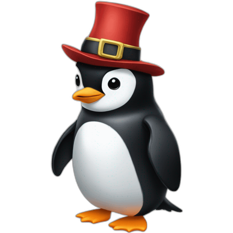 penguin with luffy hat emoji