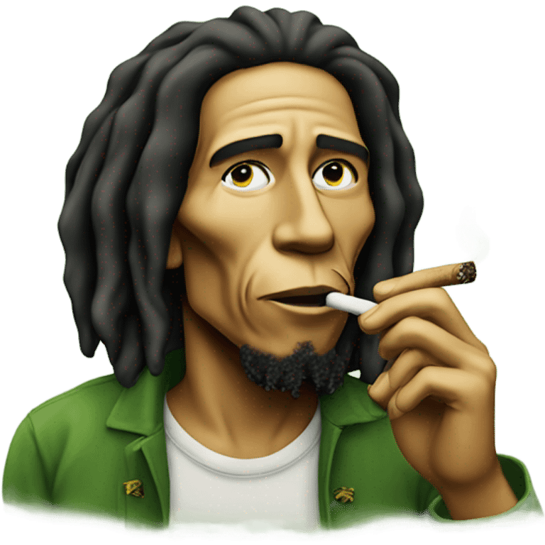 bob marley smoking joint emoji