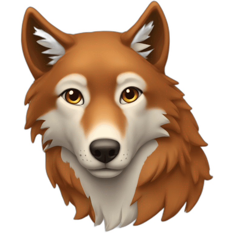 Loup brun roux  emoji