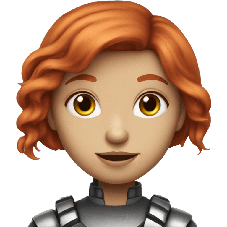 robot redhead girl emoji