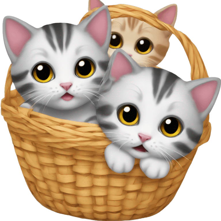 kittens in a basket  emoji