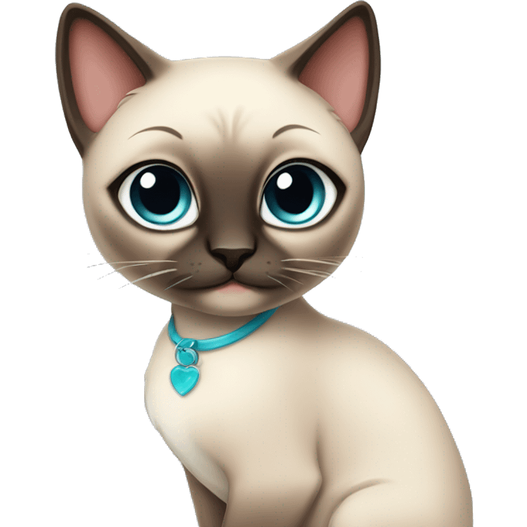 Girly siamese cat emoji