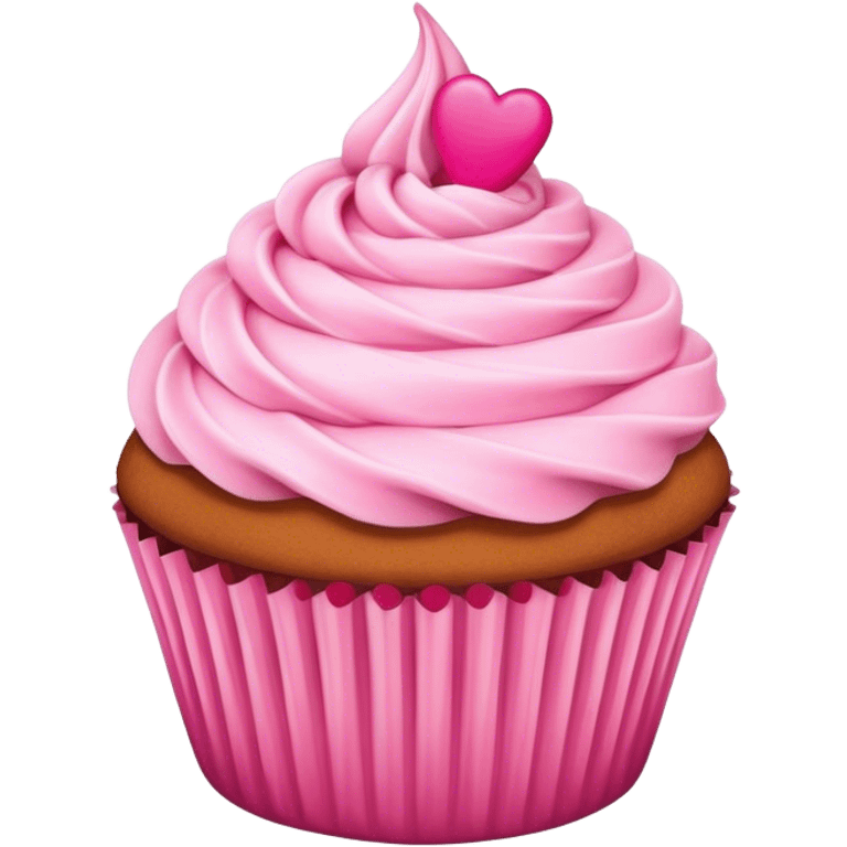 Cupcake with pink icing emoji