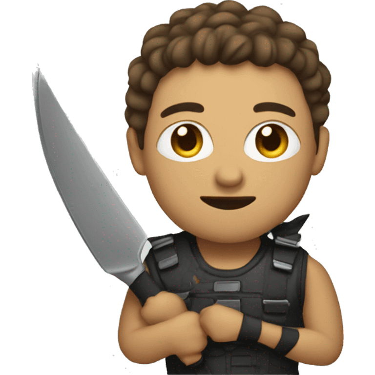 person with toy blade emoji