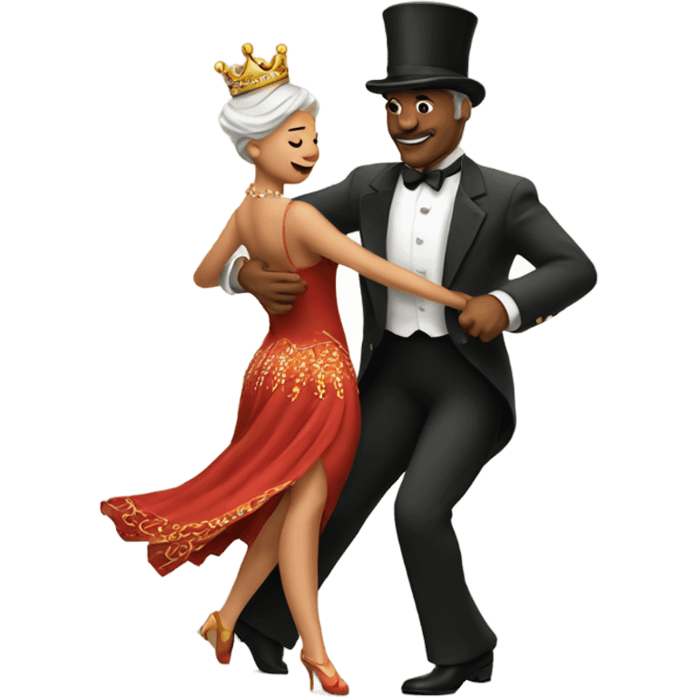 king and queen dancing tango emoji