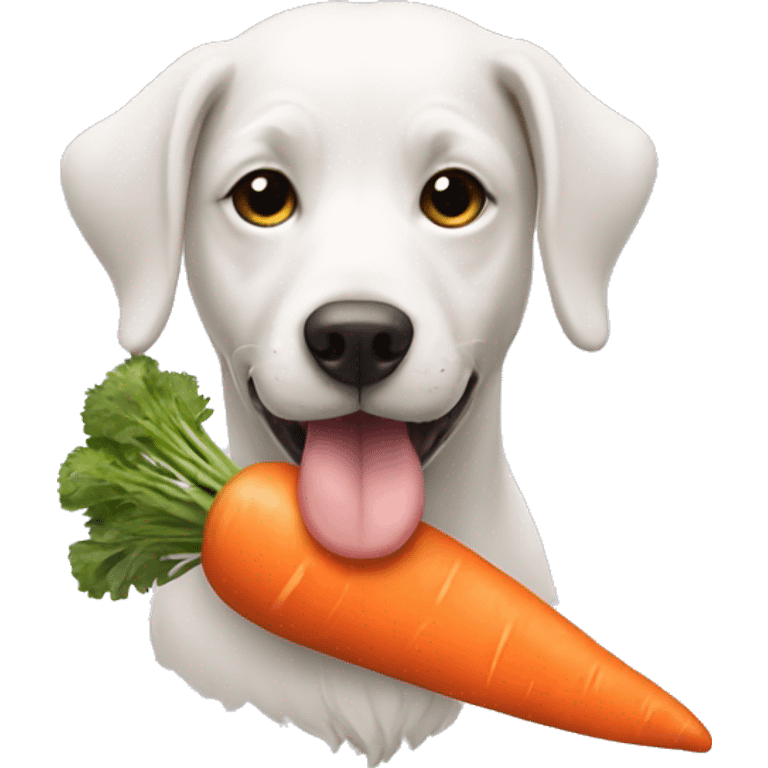 dog with carrot emoji