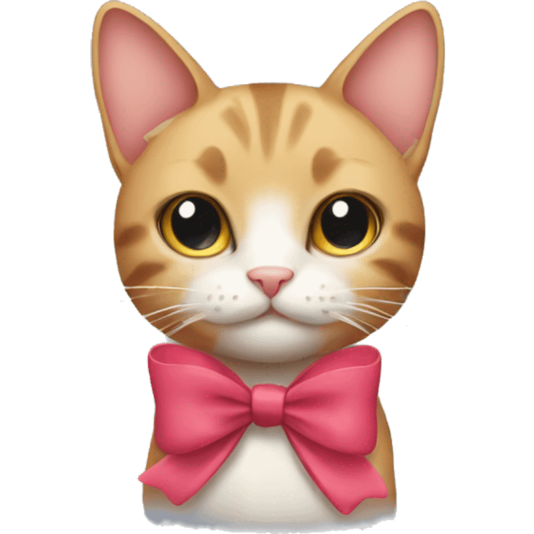 Cat with bow emoji