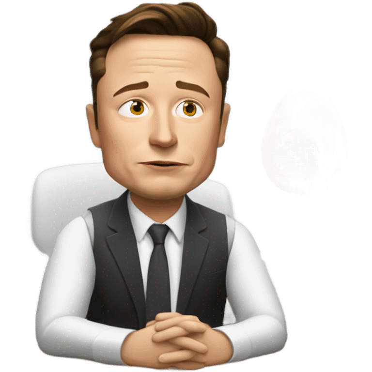 Ilon Musk the office crying emoji