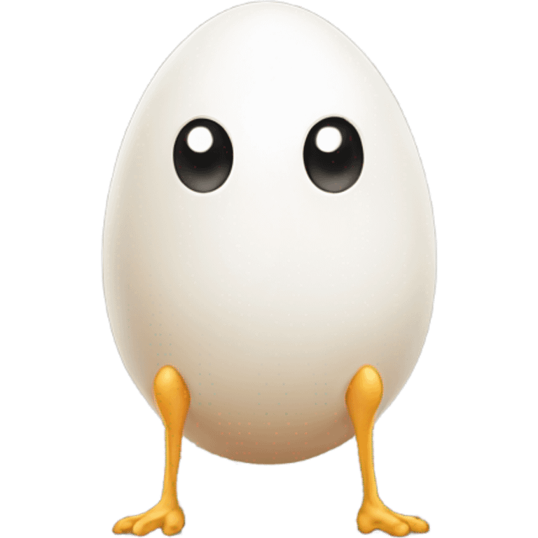 Egg with legs emoji