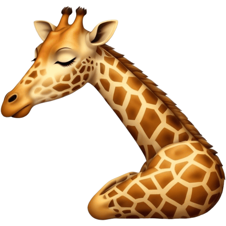 giraffe sleeping emoji