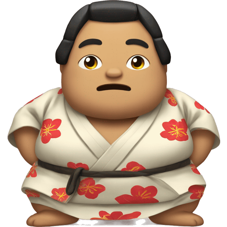 sumo in kimono emoji