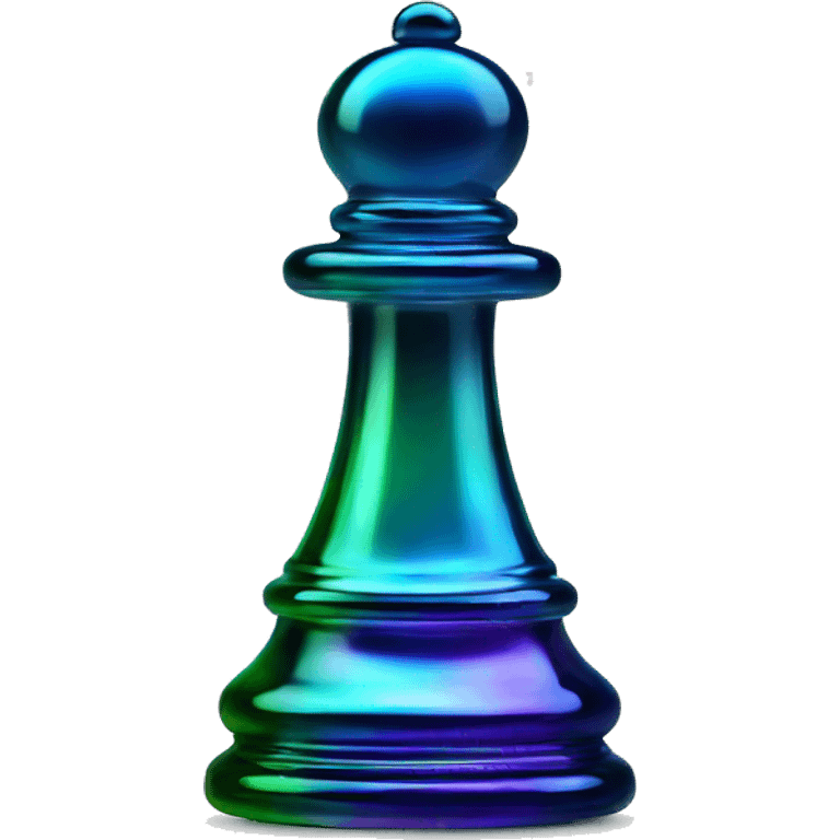 Iridescent glass chess pawn emoji