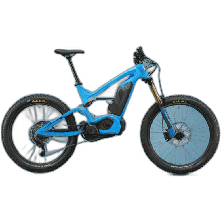 Enduro moutainbike blue emoji