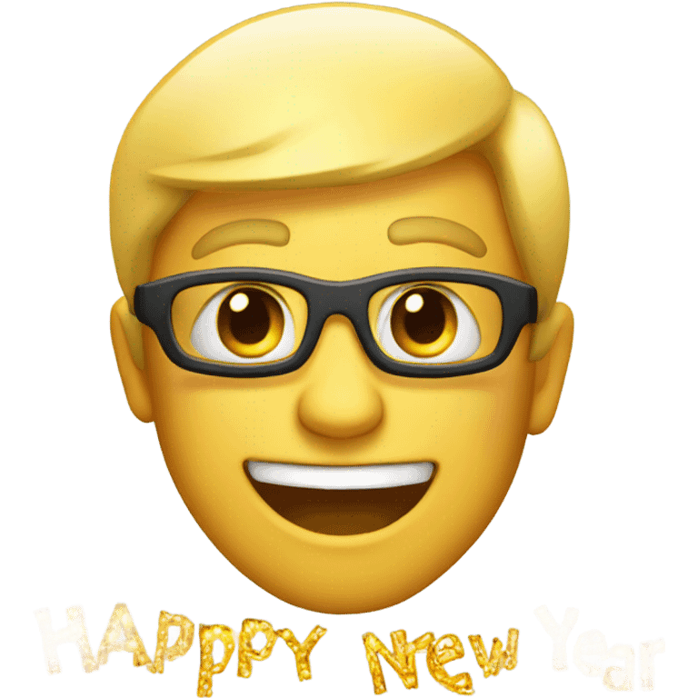 Flashing happy new year text emoji