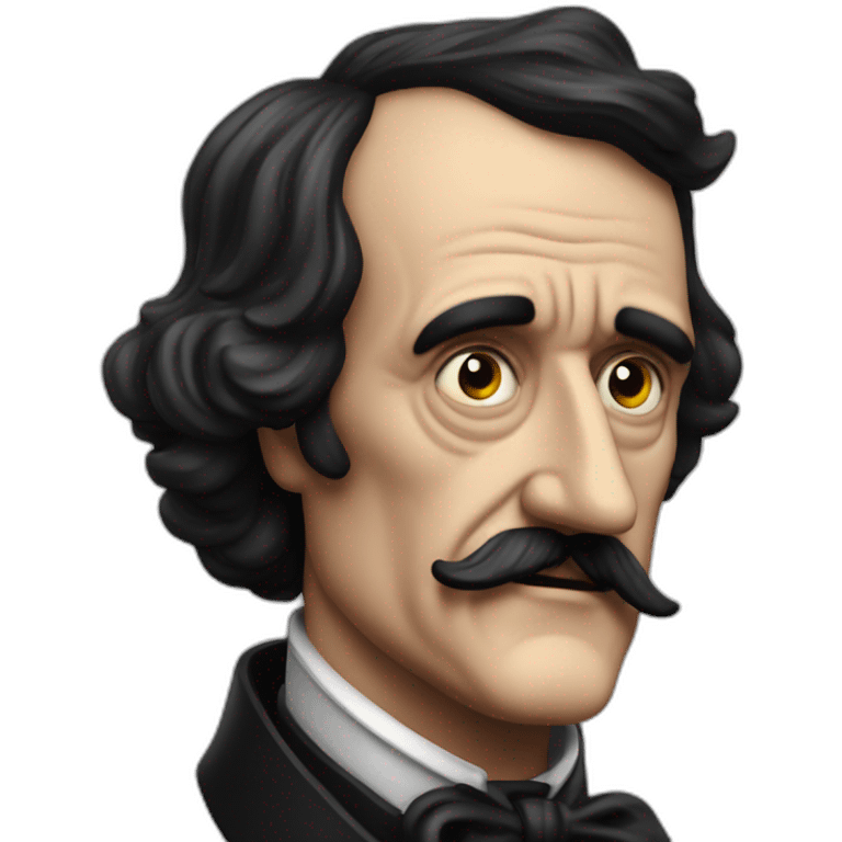 Edgar Alan Poe en auto emoji