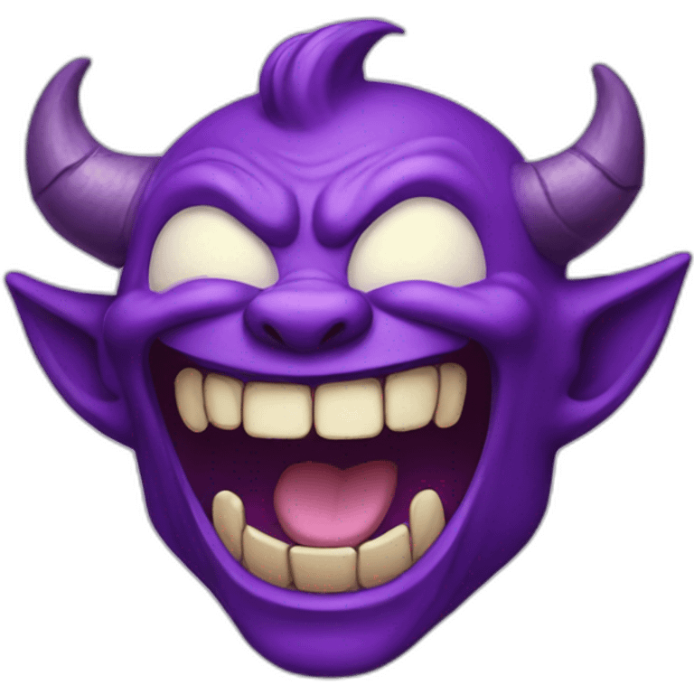 purple demon laughing emoji