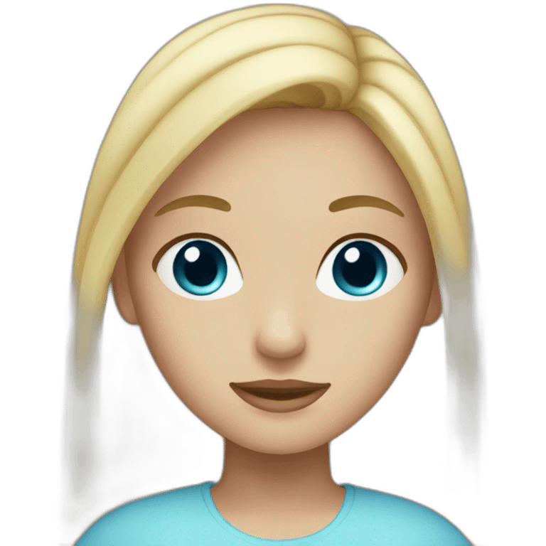 girl with blond hair and blue eyes emoji