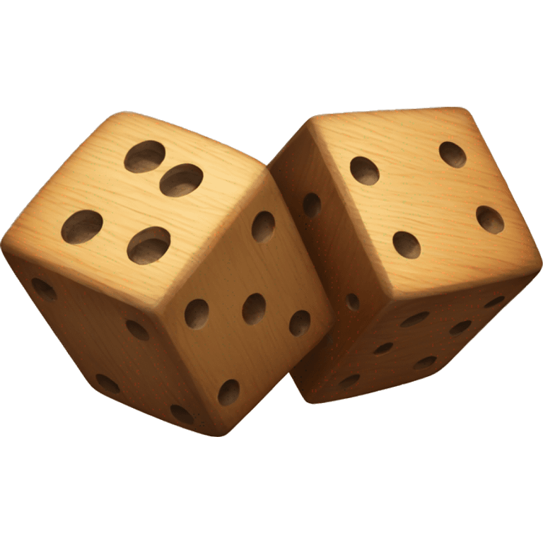 double wooden dice emoji