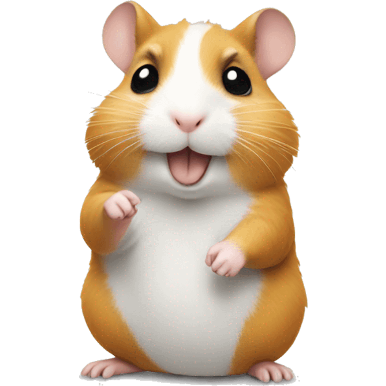 hamster showing peace sign emoji