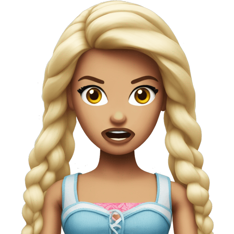 angry barbie emoji