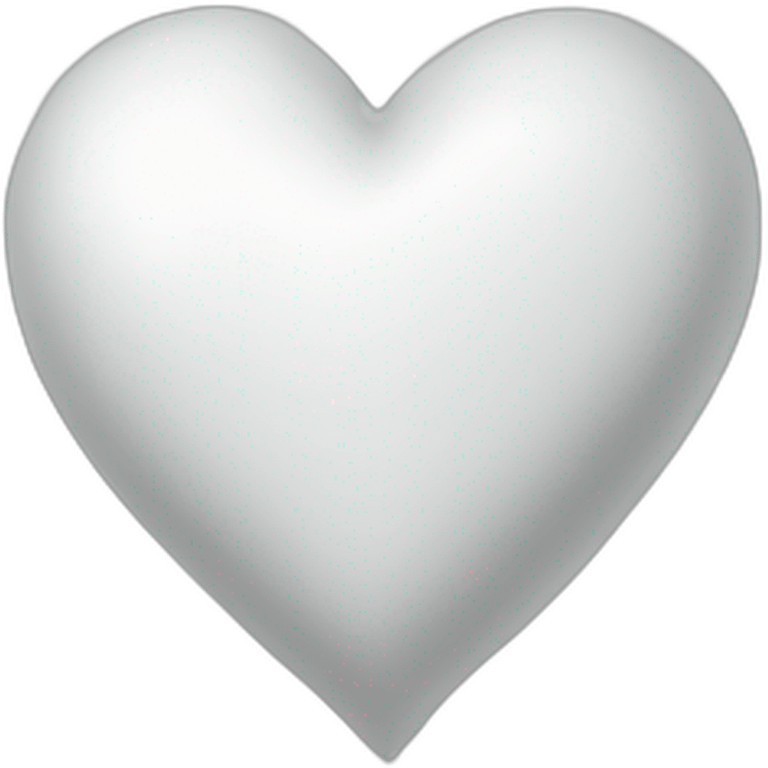 white heart ios emoji