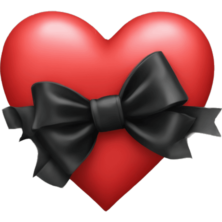 Heart with a black bow emoji