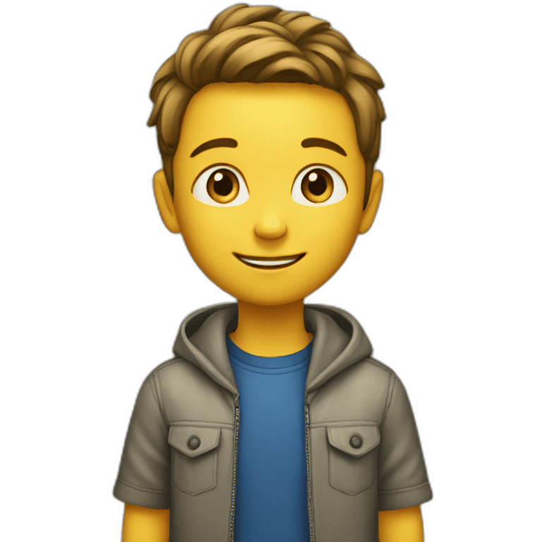 Enfant sur chat emoji