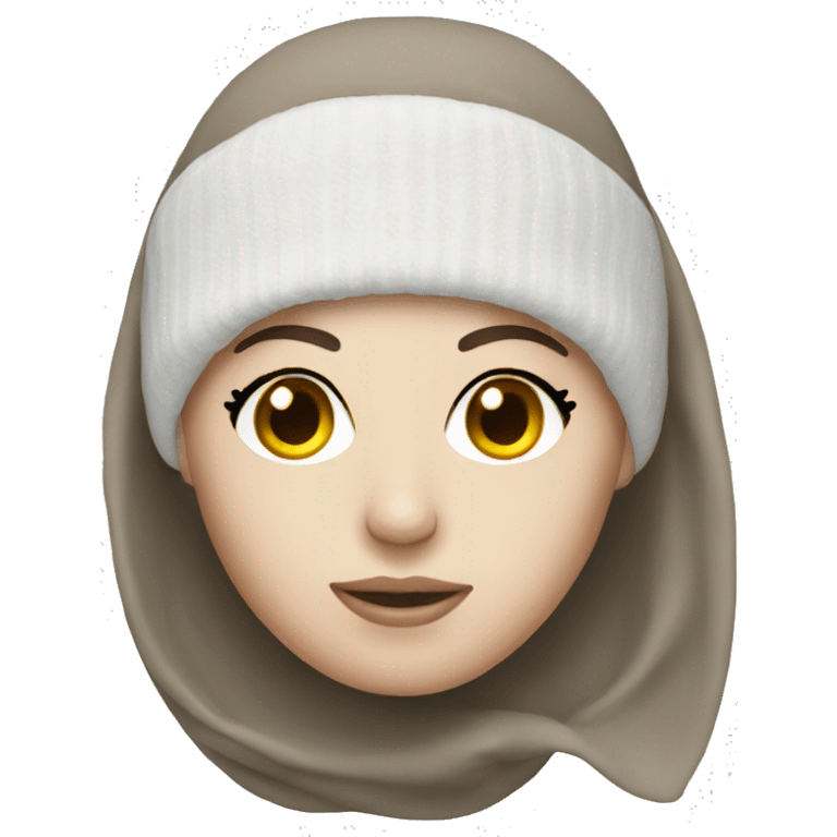 White girl with a ski mask emoji