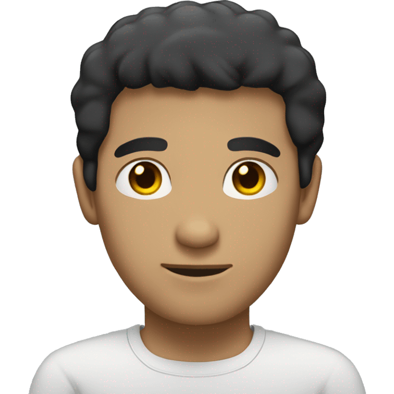 white man with black hair  standing with hands crossed emoji