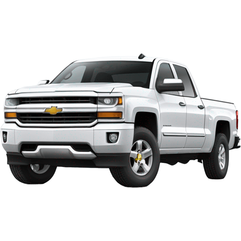 Car Silverado 2017 white  emoji