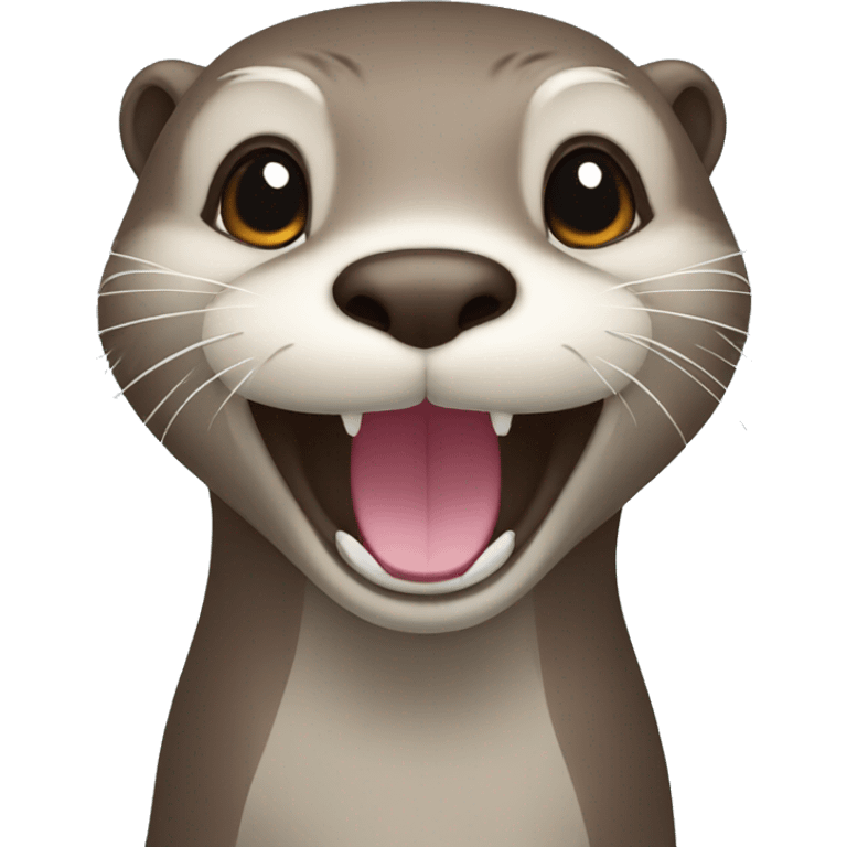 Otter with a smile emoji