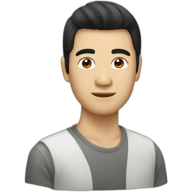 asia-man-black-hair-on-glass emoji