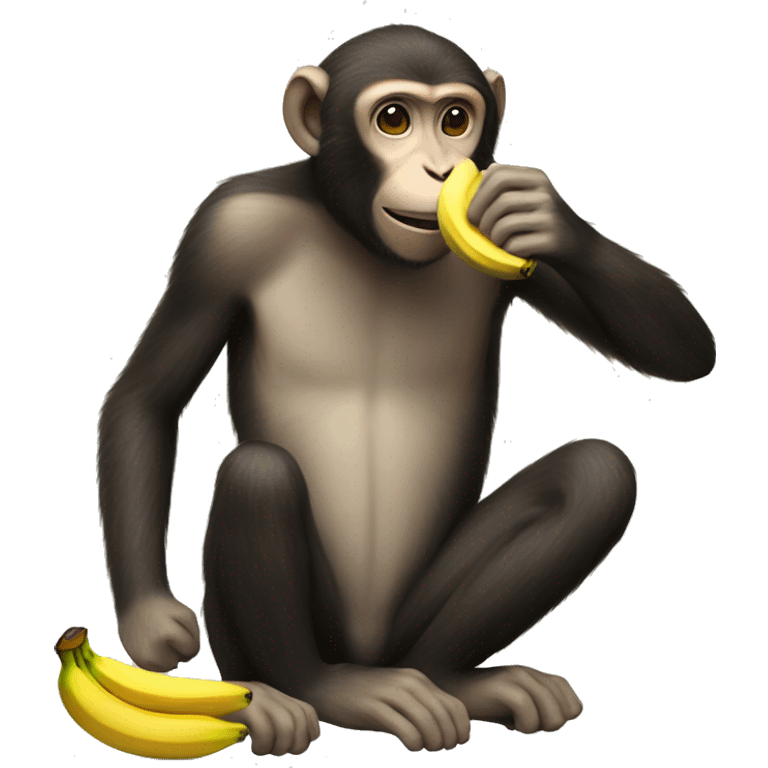 monkey eating banana named GB emoji