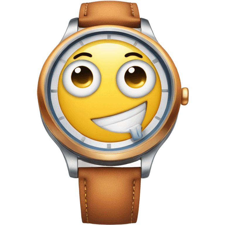 watch wioth happy face on it emoji