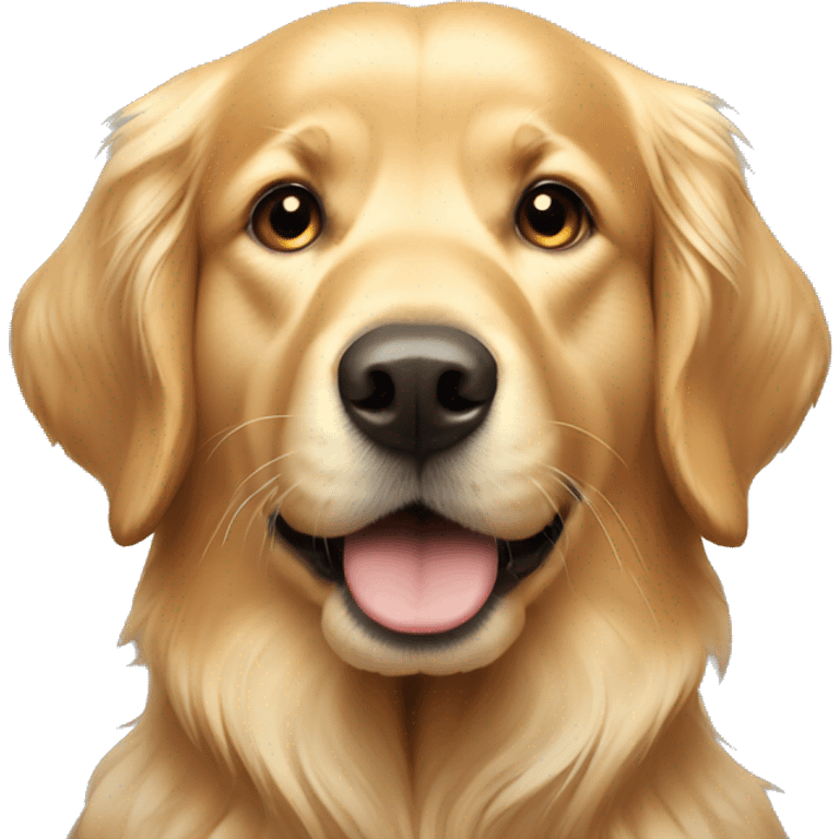 Golden retriever add halo above head emoji